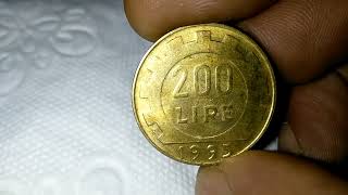 İtaly İtalya 200 Liret 1995 Collection Money Coin From My Collection