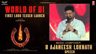 Music Composer B Ajaneesh Loknath Speech at #UITheMovie First Look Teaser Launch | Upendra