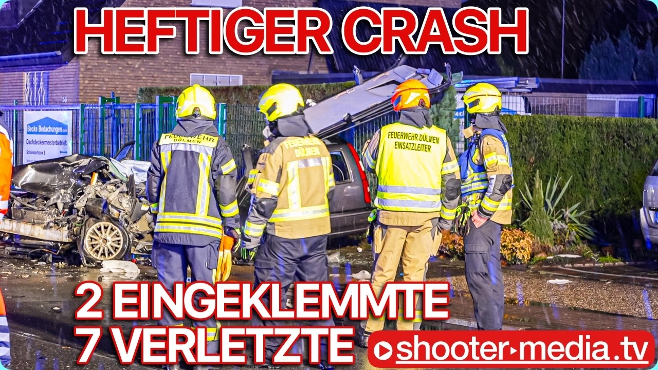🟥 HEFTIGER CRASH MIT FAHRANFÄNGER - 2 EINGEKLEMMTE 🟥 | 🚨 7 Verletzte Insassen 🚨
