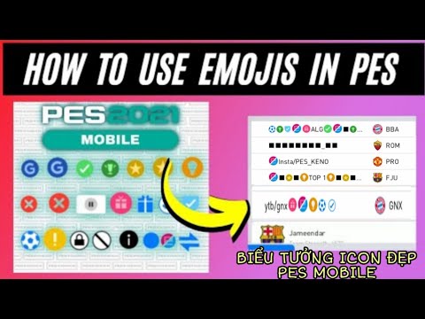 TẤT CẢ BIỂU TƯỢNG ICON ĐẸP TRONG PES MOBILE || emojis, symbols