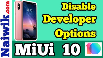 Disable Developer Options in Redmi Note 6 Pro | MIUI 10