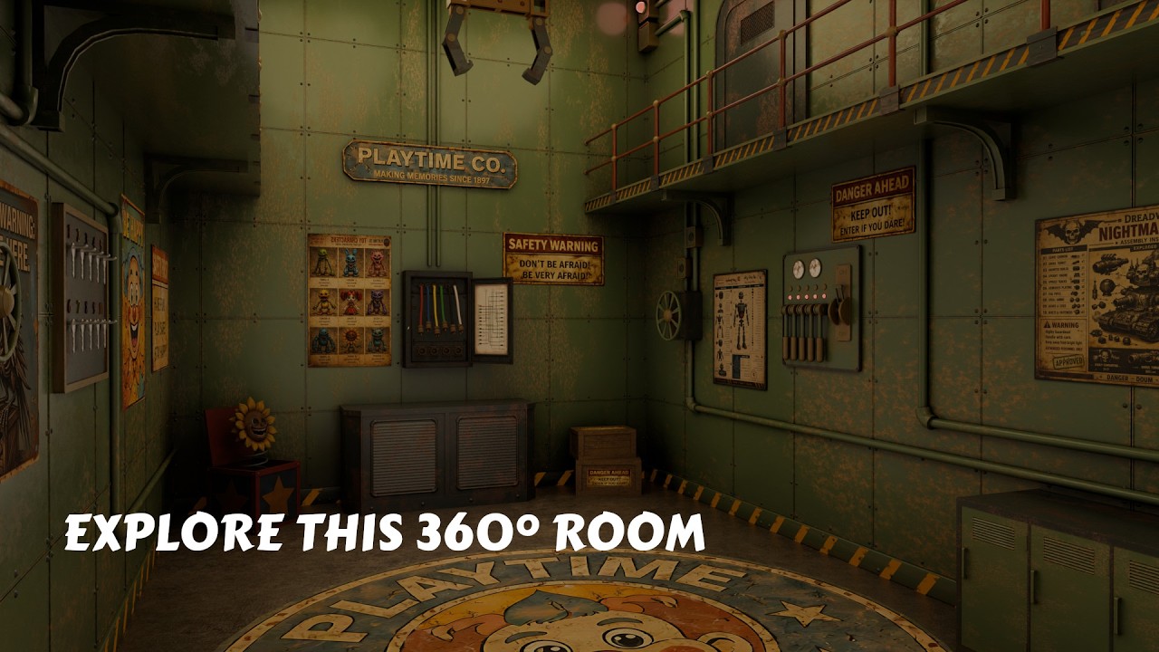 360° VR Creepy Toy Factory Room - Virtual Tour Experience - YouTube