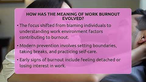 How Has The Meaning Of Work Burnout Evolved? - The Personal Growth Path