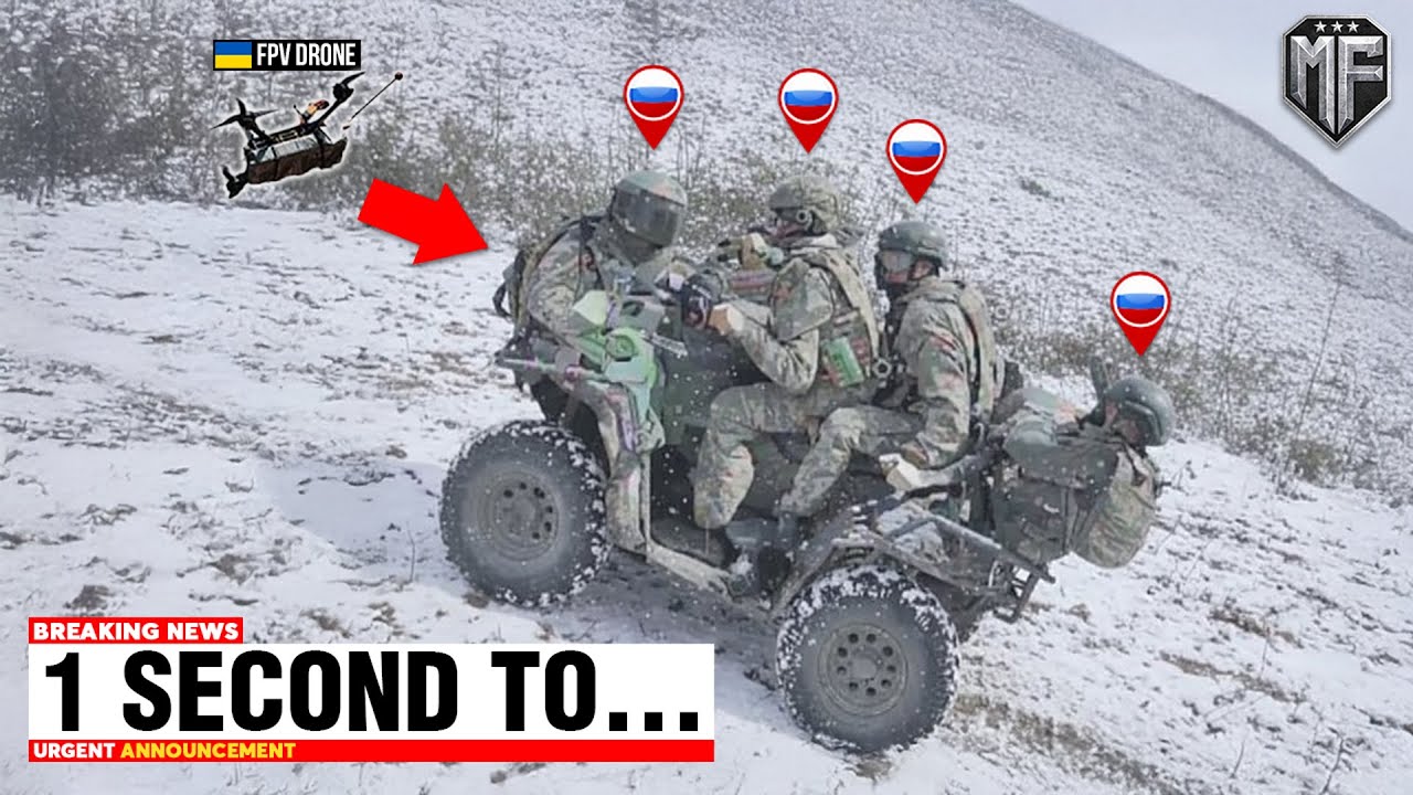 Ukrainian FPV Drone Catches Russian Troops Off Guard - Then THIS ...