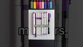 Drawing with purple markers 💜#shorts