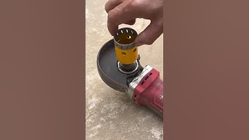 I never imagined that you could install a hole drill bit on an angle grinder! #shortsfeed