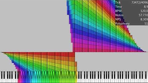 (Single art tester) Funnel transition test 3 (Sequence #1.75 with 16 tracks, colorized.)