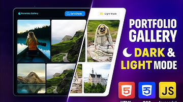 Portfolio Gallery Website with Dark/Light Mode | HTML CSS JS Tutorial #webdesign#frontenddevelopment