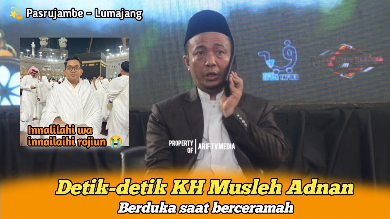 detik-detik KH. Musleh Adnan Berduka saat Ceramah | Live ponpes Al Jazuli Pasrujambe lumajang