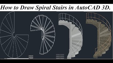 How to draw #spiral  #staircase  in #autocad  3D | Siraj Muhammad |.