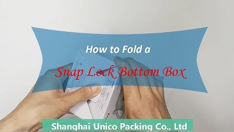 How to fold a snap lock bottom box, 1 2 3 bottom box