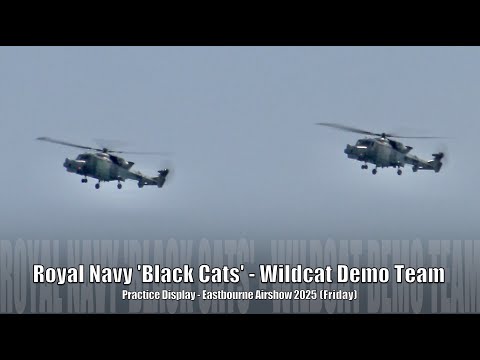 Royal Navy Black Cats Helicopter Display Team - Practice Display - Eastbourne Airshow 2025 (Friday)