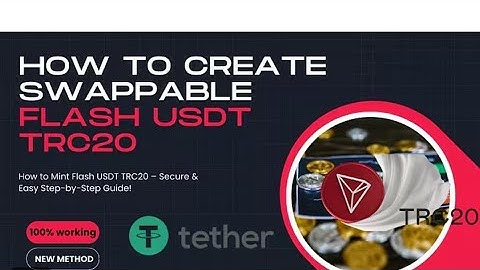 HOW TO CREATE SWAPPABLE,,,Flash Usdt Trc20