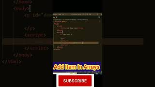 Add Item in Arrays | how to add item in array in javascript |  push method #shortvideo  #shorts #