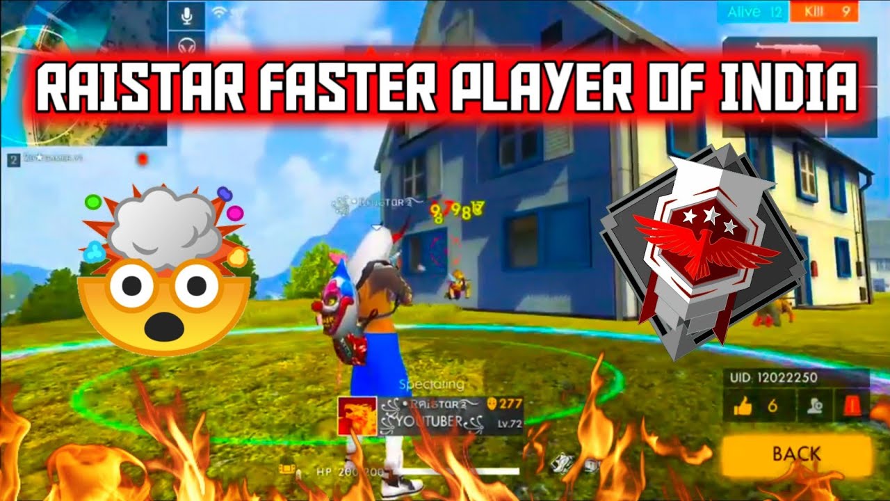 Raistar One Of The Fastest Player Of India In Free Fire Raistar Op Game Play With 16 Kills Youtube