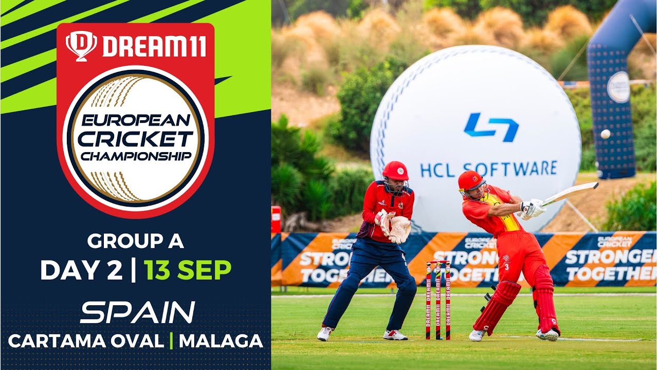 🔴 Dream11 European Cricket Championship 2022 Group A Day 2 Cartama Oval Spain T10 Live Cricket