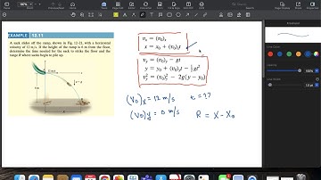 12. 6 Motion of a Projectile (Ex. 12.11)