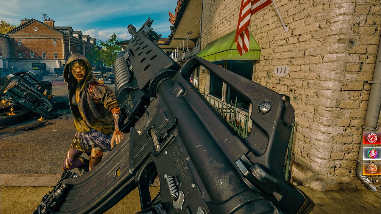 BLACK OPS 6 ZOMBIES: LIBERTY FALLS TERMINATOR GAMEPLAY! (NO COMMENTARY)