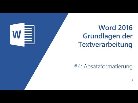 Update Word Grundlagen #4 - Absatzformate
