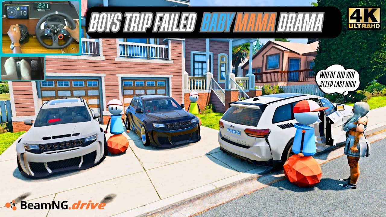 За рулём Jeep Grand Cherokee Trackhawk, еду забирать продукцию моего босса в Harbor Logitech G29