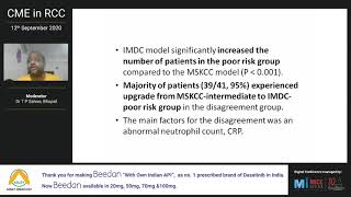 Part 4 - Panel Discussion - Treating advanced RCC - the practical issues - Dr T P Sahoo, Bhopal