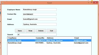Insert Update Delete View Search With Parameterized Query Using Visual Basic.Net | VB.net | Bumrah