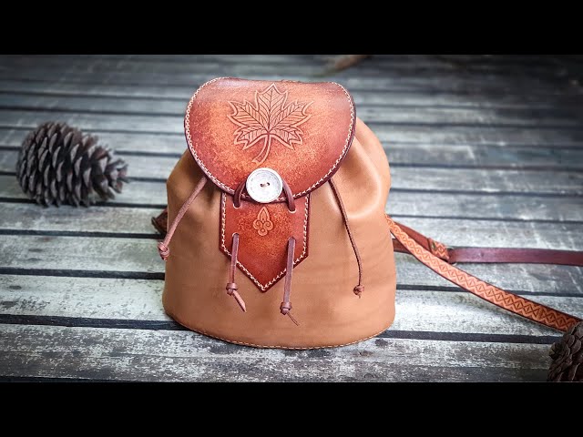 bowl backpack purse handmade leather American Darling ADBG1088B Hand Tooled Hair-On Genuine women bag western handbag Oak brown Tooled Leather Backpack Purse