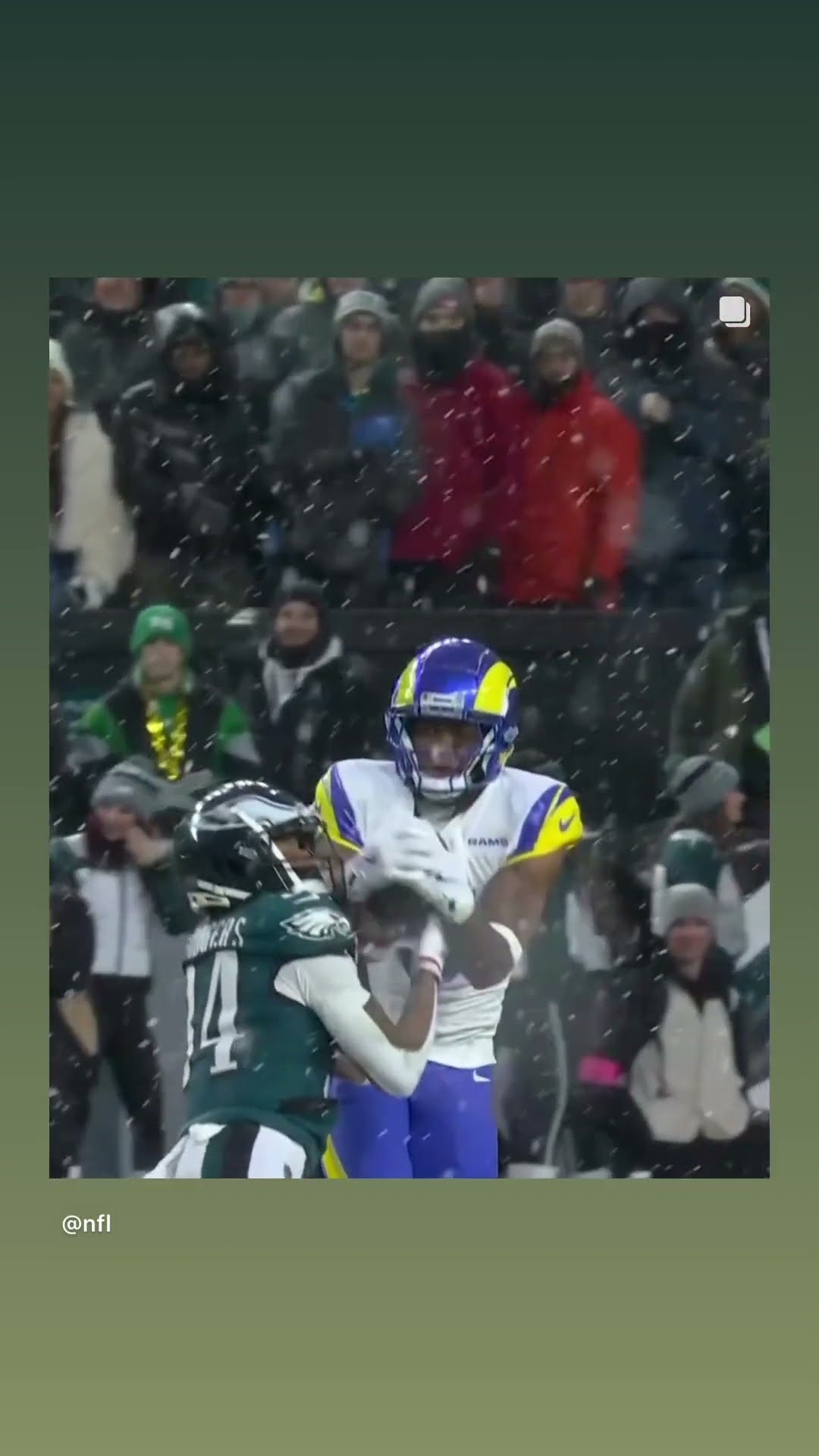 Who got the catch? #hoodnews #eagles #larams #NFL #football #sports #viralvideo #omg #how #wow #us