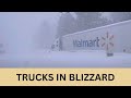 Semi Trucks and Cars Are Tightly Stuck in California Nevada Blizzard