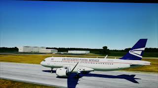 MSFS 2020 Airbus A320 US Postal Service RNAV RWY 18 Landing in Findlay, Ohio (KFDY) (Simulation) 4K
