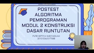 IT Telkom Purwokerto Praktikum Alpro [2-Konstruksi Dasar Runtutan]-[Putri Septiya Nur F] [20101036]