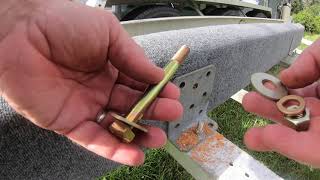 Boat Trailer Restoration Project -  Recovering the Bunks and Replacing the Hardware