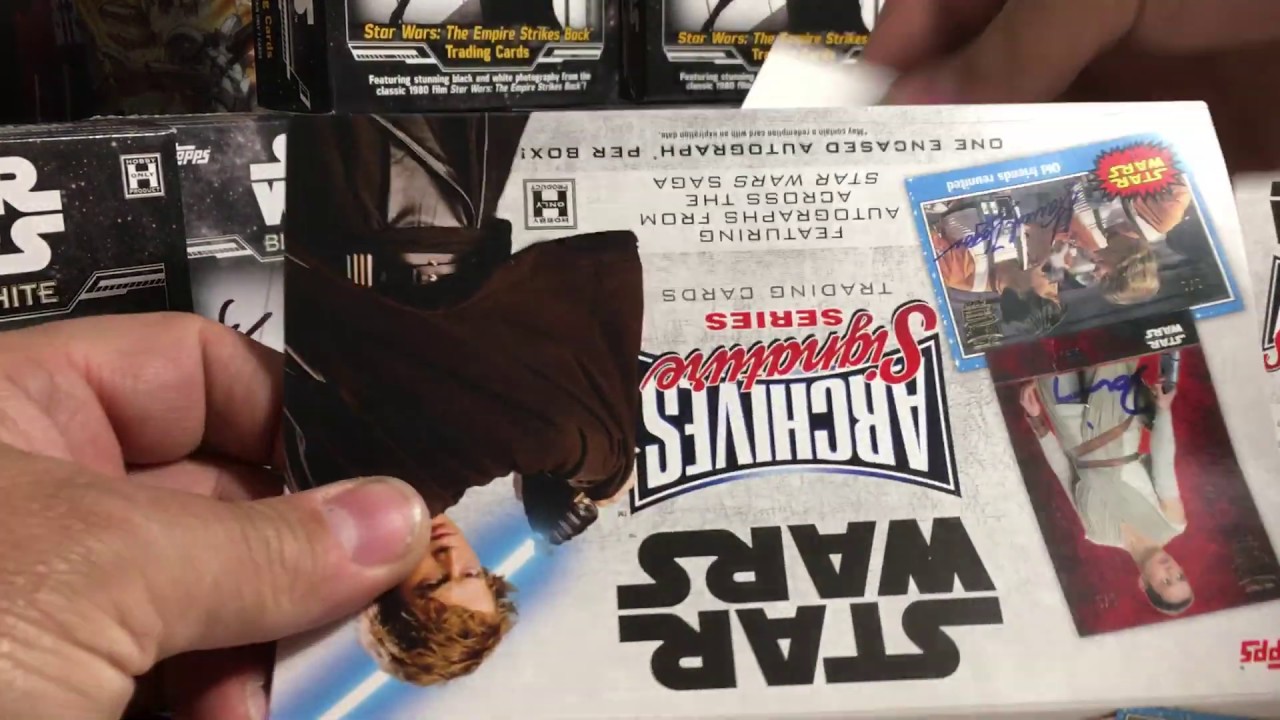 2020 Topps Star Wars Cards Opening Series #29 - Hobby Box #4 of Archives Signatures - YouTube