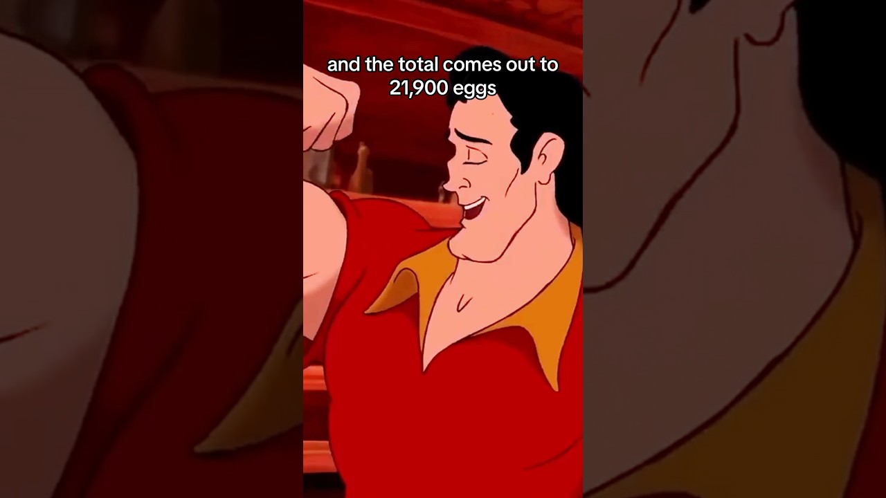 Gaston eats HOW MANY EGGS?!?! disney gaston beautyandthebeast YouTube