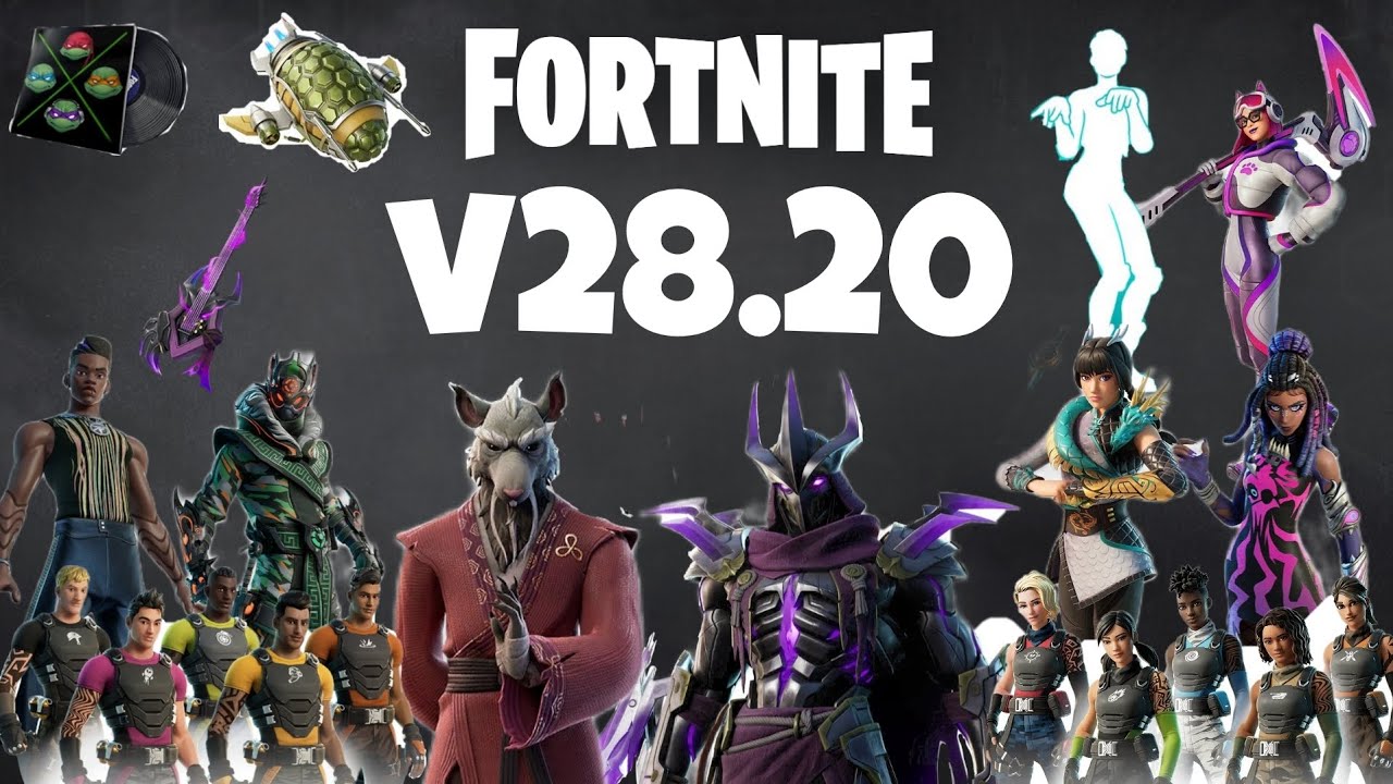Fortnite v28.20 Update LEAKED Skin & Cosmetics..! (TMNT, Wensday Emote