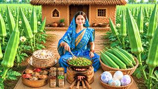 Miniature Cooking 🌿 Ab Tak Ki Sabse Anokhi Badi Bhindi Ki Dish 😍 | Tini Indian Kitchen screenshot 1