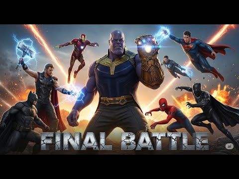 The Final Battle between Superheroes vs Thanos | Epic Cinematic Fight ...