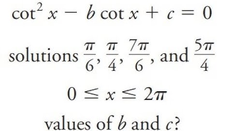 Grade 12 Advanced Functions - Finding quadratic trig equation given solutions (ch 7.6)