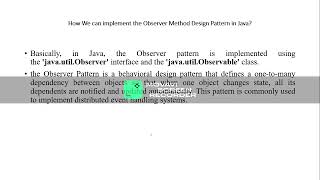 Observer interface