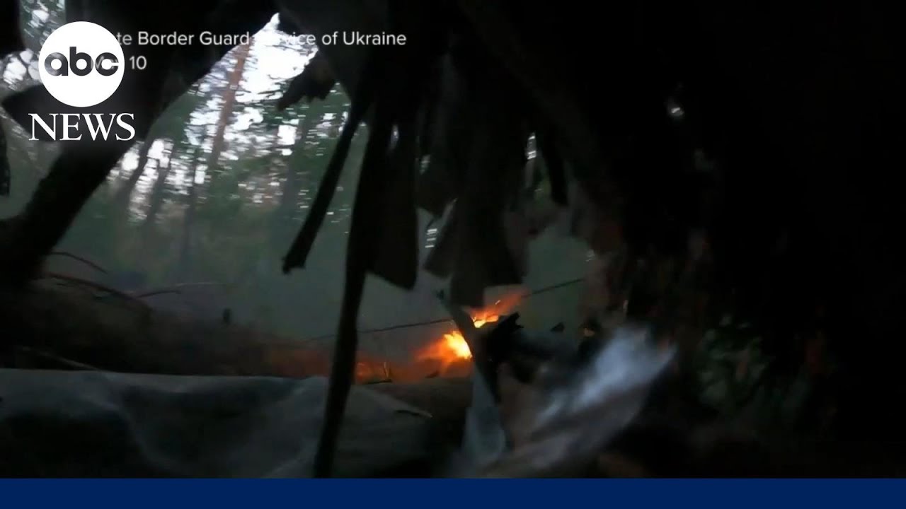 Video shows Ukrainian forces fighting Russian troops on the front line in the Kharkiv region