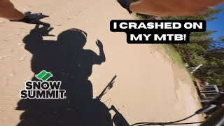 I CRASHED ON MY MOUNTAIN BIKE! *GRAPHIC* (SNOW SUMMIT BIKE PARK, CA)