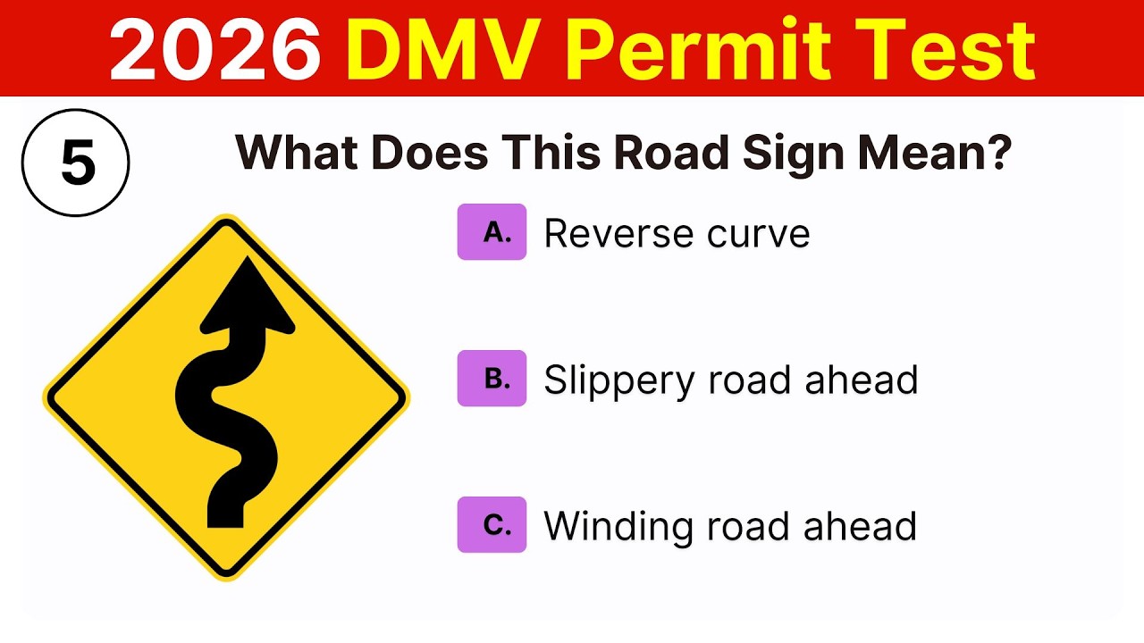 DMV Permit Test 2026 – Test 5| 50 Real Questions You’ll See on the Exam ...