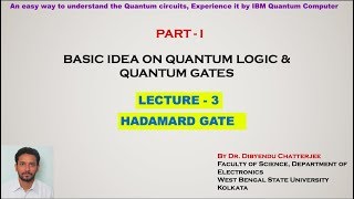 Understanding of Quantum Circuits-Lecture 3: Hadamard gate