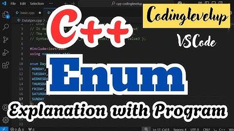 Enum in C++ | Enum program and explanation in cpp