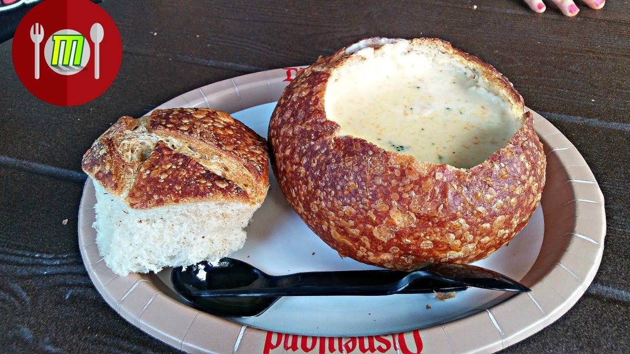 Cheddar Broccoli Soup in a Sourdough Bowl Mukbang at Harbour Galley