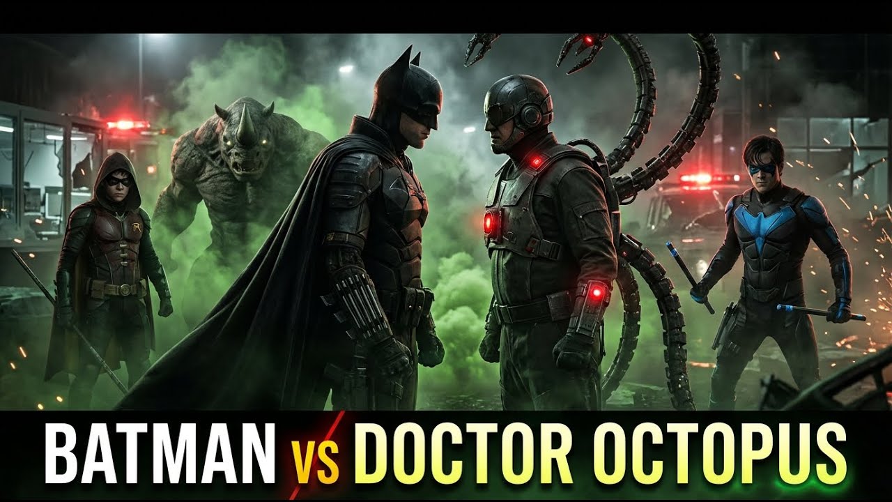 Batman vs Doctor Octopus | Robin, Nightwing & Rhino | Gotham Contagion