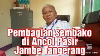 Pembagian sembako di Ancol Pasir Jambe Tangerang