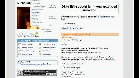 Using HTML code on myspace