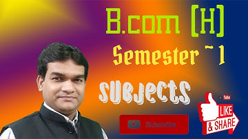 Subjects in B.com Semester - 1| Syllabus in Semester - 1| BBMKU Syllabus for B.com Semester - 1