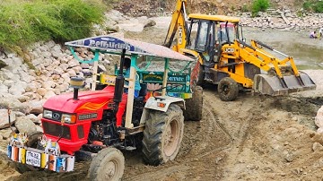 Eicher 548 Range tractor stuck in mud JCB Dozer Pulling - JCB Dozer | JCP videos | Come For Village